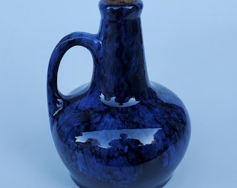 Brush Mccoy Art Pottery Blue Onyx Drip Glaze Large Jug - Blended