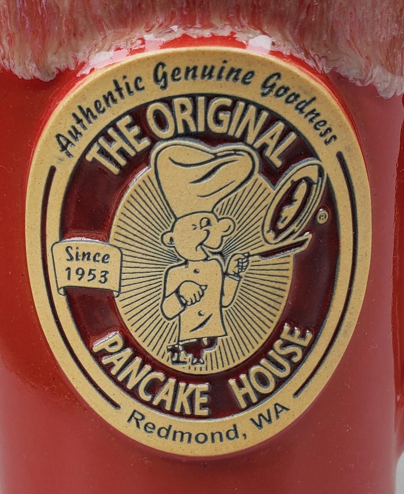 Original Pancake House Redmond Washington Coffee Mug Loop Handle Design
