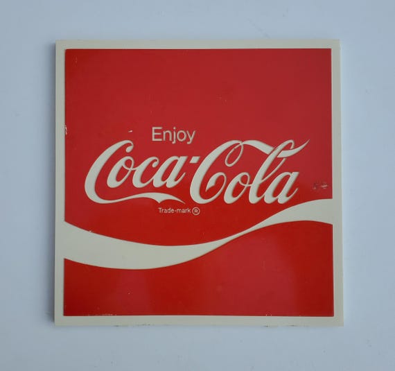 Vintage Coca Cola Clock Face Plate: KCS Industries Plastic Insert