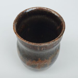 Betty and Nelson Mears Tenmoku Brown Drip Glaze Studio Pottery Vase ...