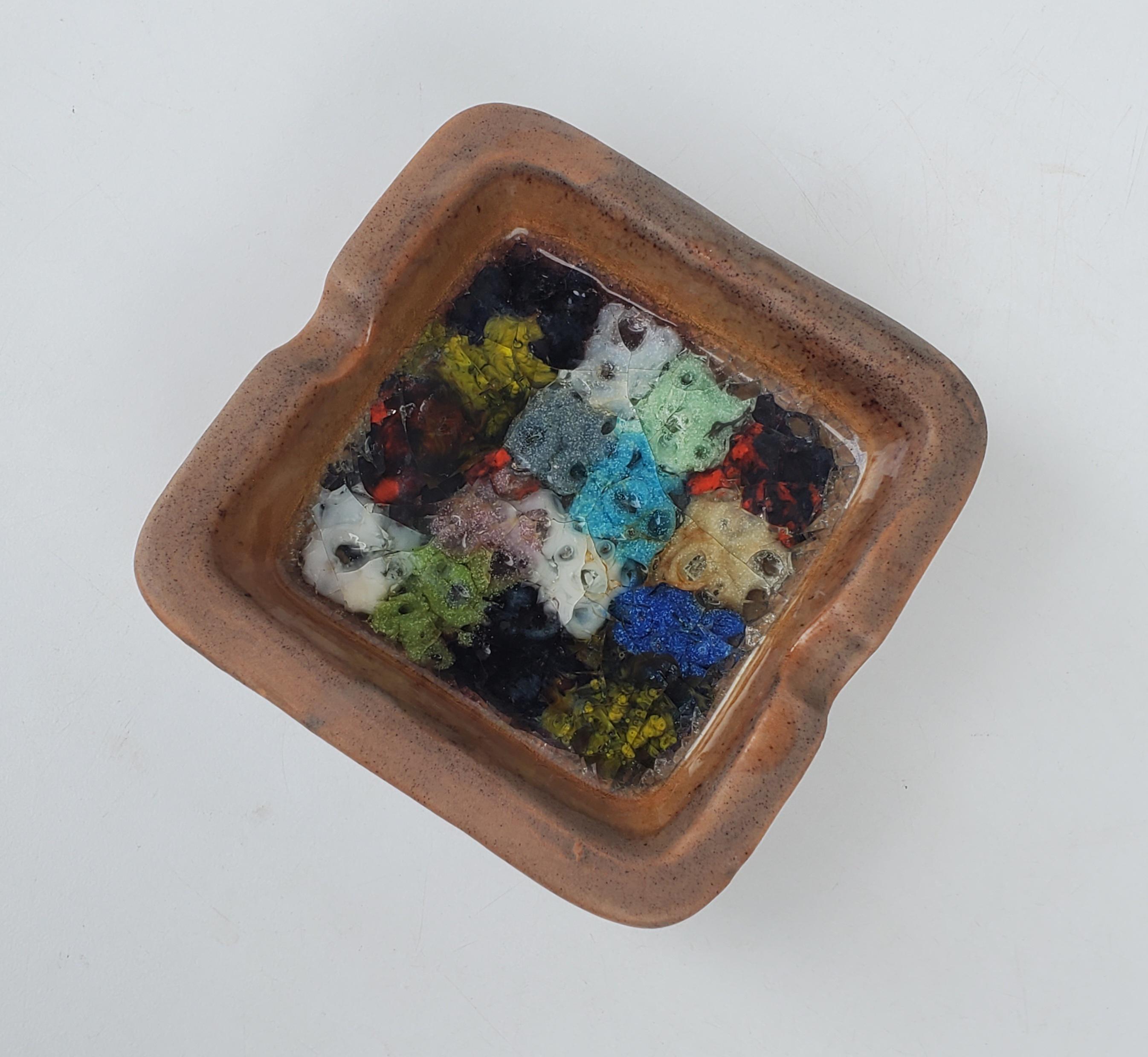 Bitossi for Raymor Italy Fritte Colorate Fused Glass Mosaic