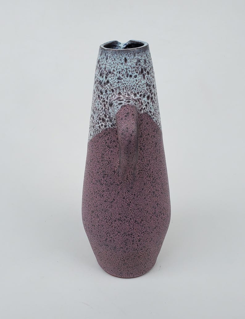 Vintage Raspberry Ceramic Pitcher Vintage Topferei Romhild Gramann Studio East German Fat Lava Pottery ...