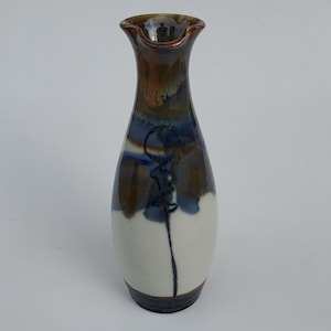 Sam Scott Large Hand Decorated Studio Pottery Water Pitcher - Abstract Butterfly Surface Design - Seattle Studio Potter - NW Potter - 11"