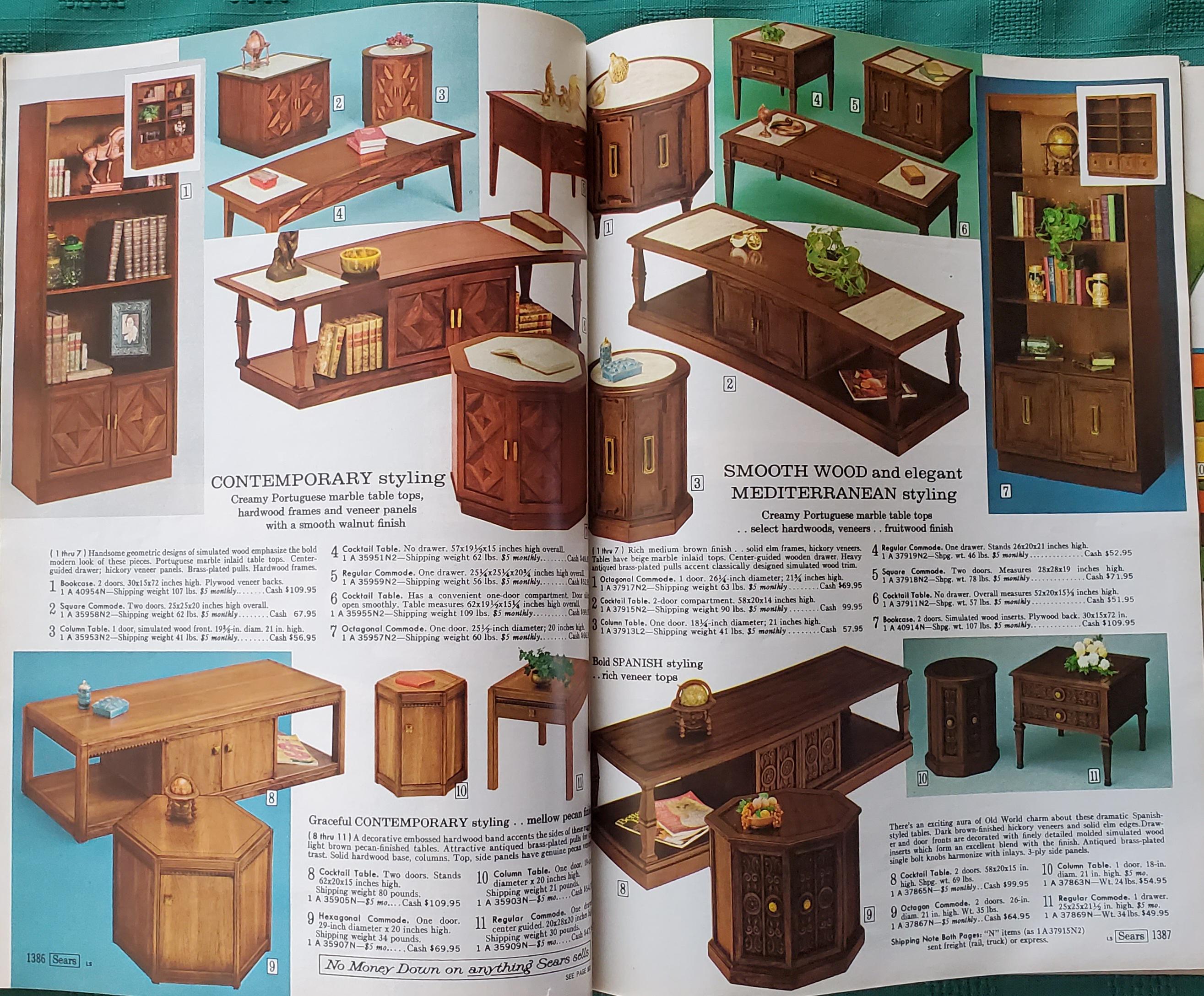 Sears Summer Catalog 1969 Issue - Vintage Lucite Swag Lamps - Old