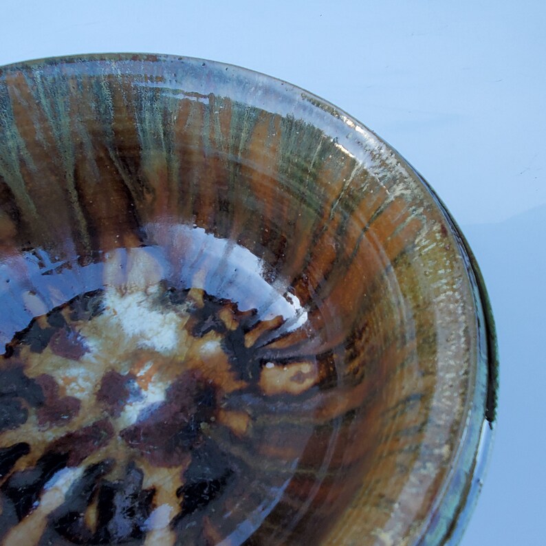 Boise Clay Works Studio Pottery Bowl Unique Drip Glaze Etsy