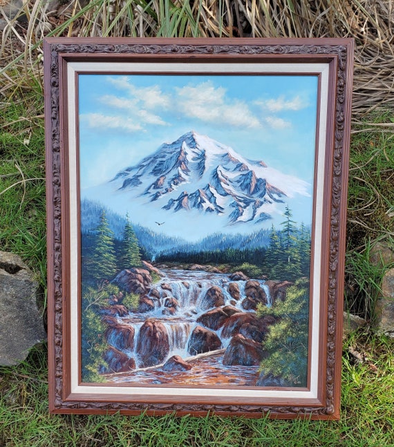 Northwest Scenic Mountain Oil Painting by Joan Hart - Spokane