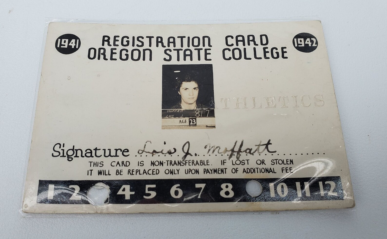 1941 Oregon State College Registration ID Badge 19411942 Etsy