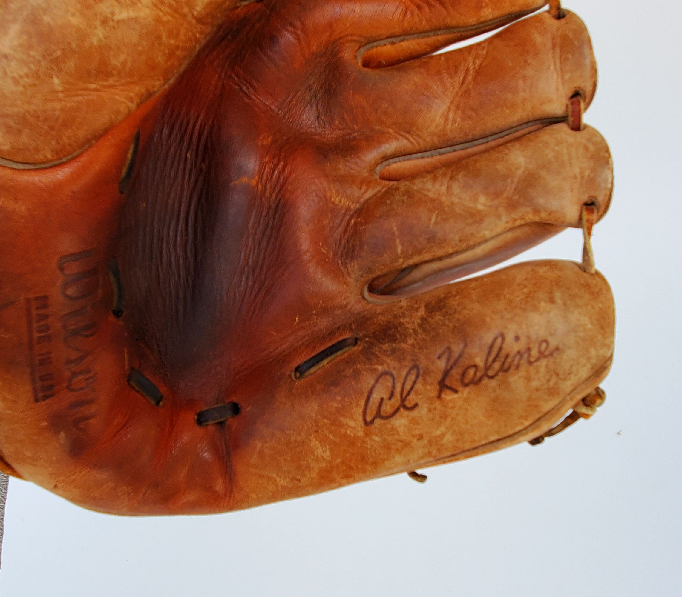 Vintage Al Kaline Leather Baseball Glove SK 11 Model 