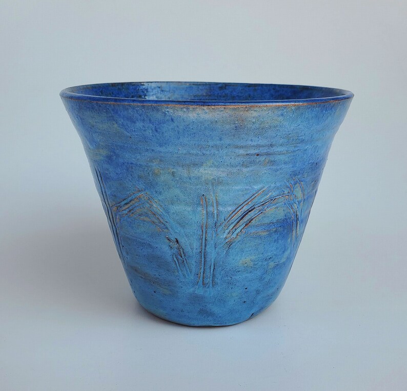 Dorothy Jervis Blue Studio Pottery Vase Flared Vase Form Etsy