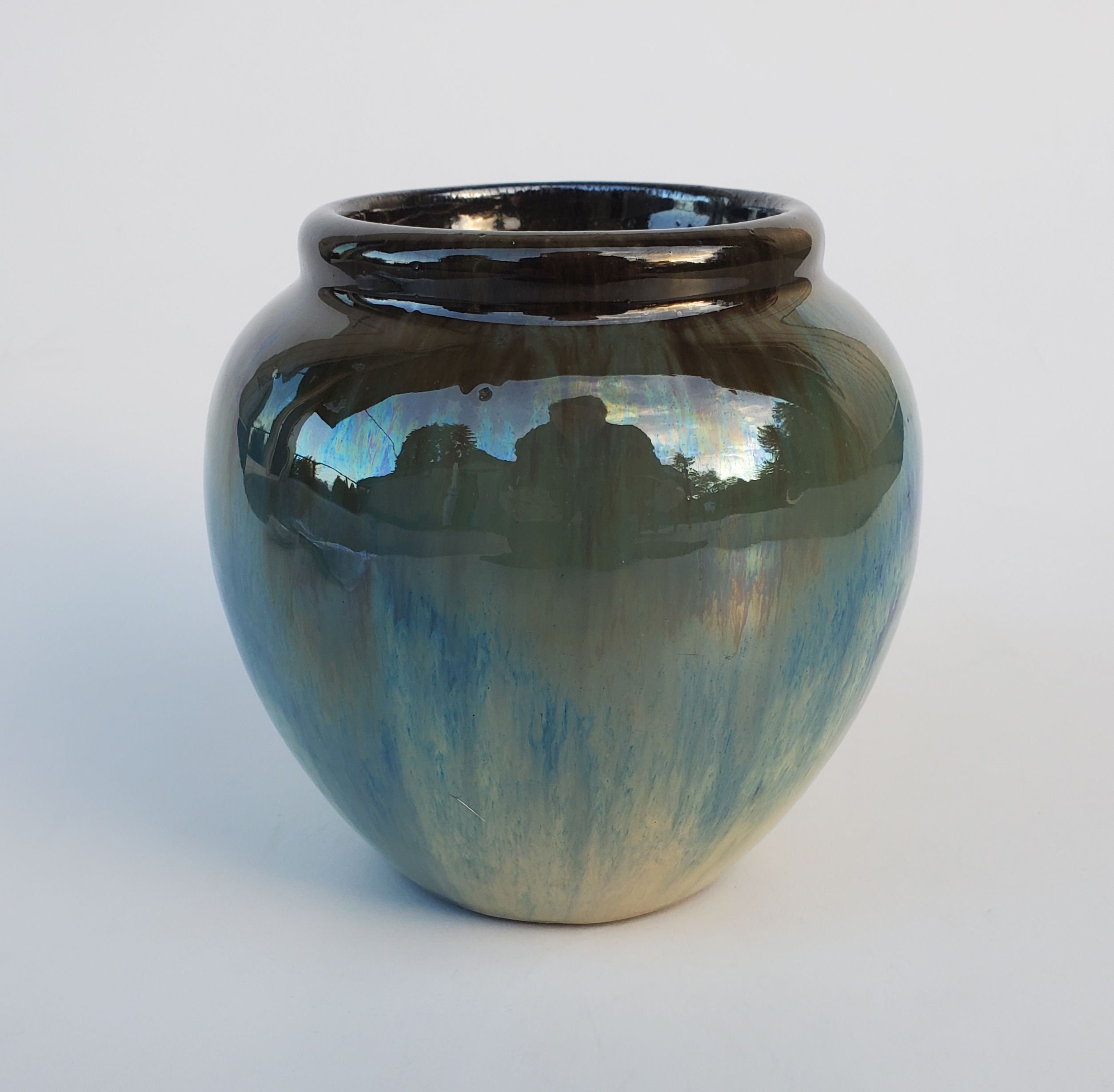 Trumpet Form Aqua Glazed Fulper Vase Trumpet Form Aqua Glazed Fulper Vase