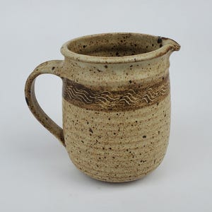 Kaaren Stoner Northwest Studio Stoneware Small Pitcher - Natural Glaze - Wide Pour Spout -