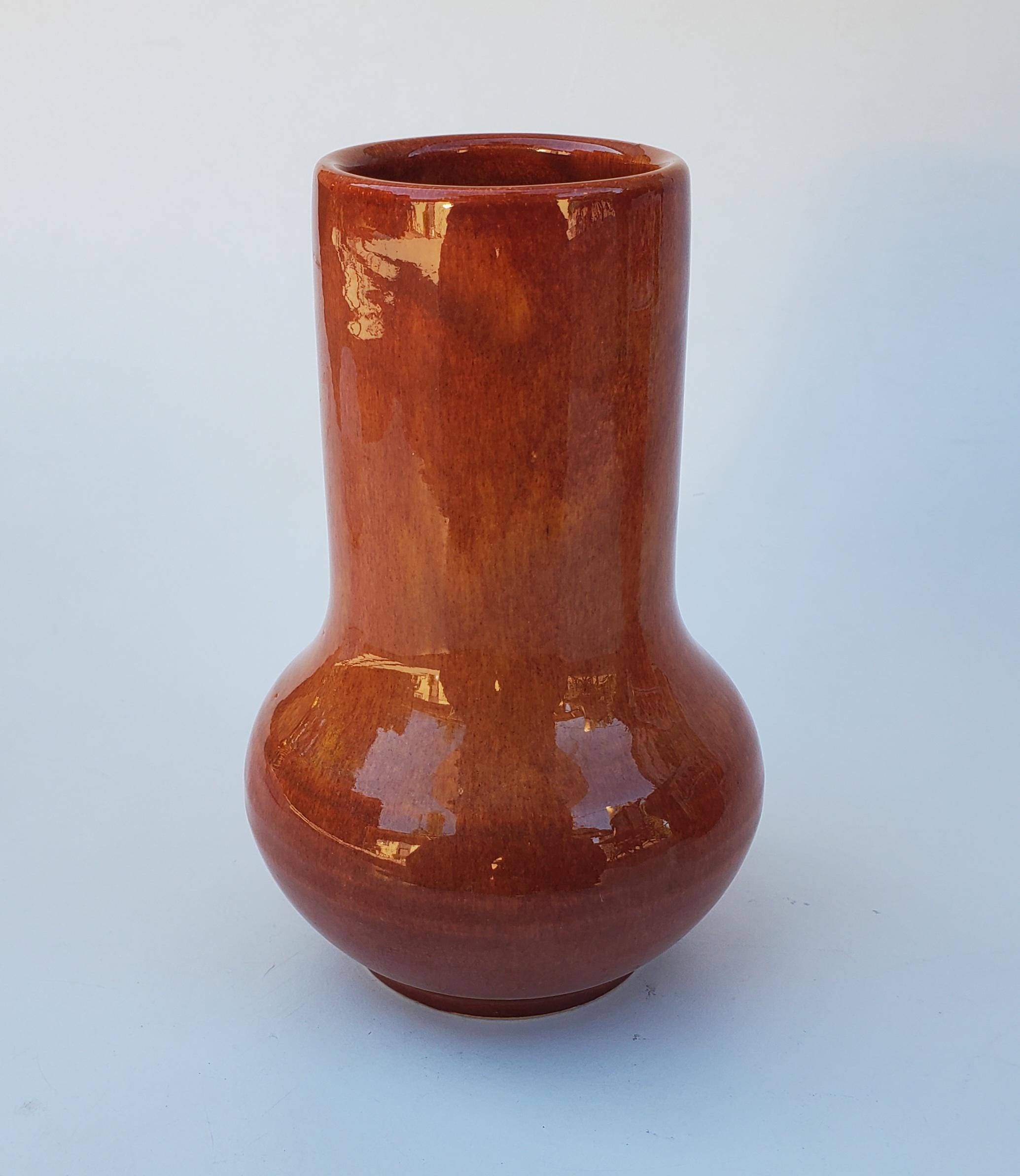 Bauer Art Pottery Hi Fire Vase - Fred Johnson - California Pottery