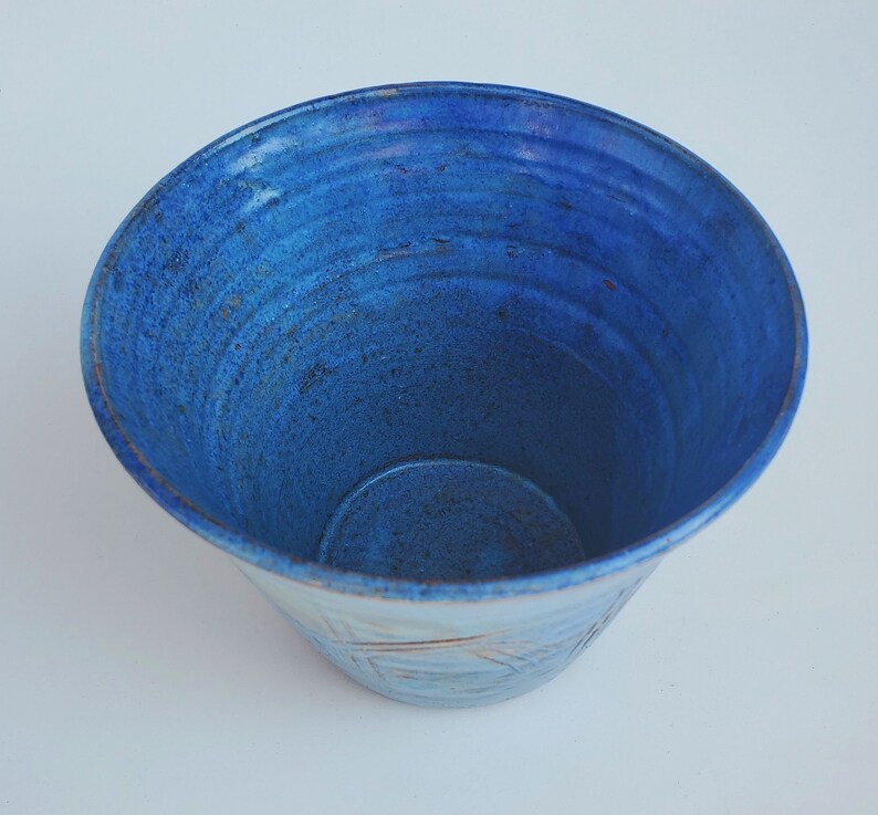 Dorothy Jervis Blue Studio Pottery Vase Flared Vase Form Etsy