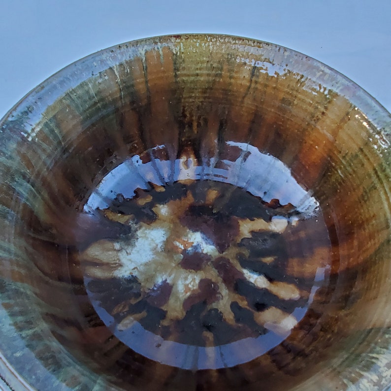 Boise Clay Works Studio Pottery Bowl Unique Drip Glaze Etsy