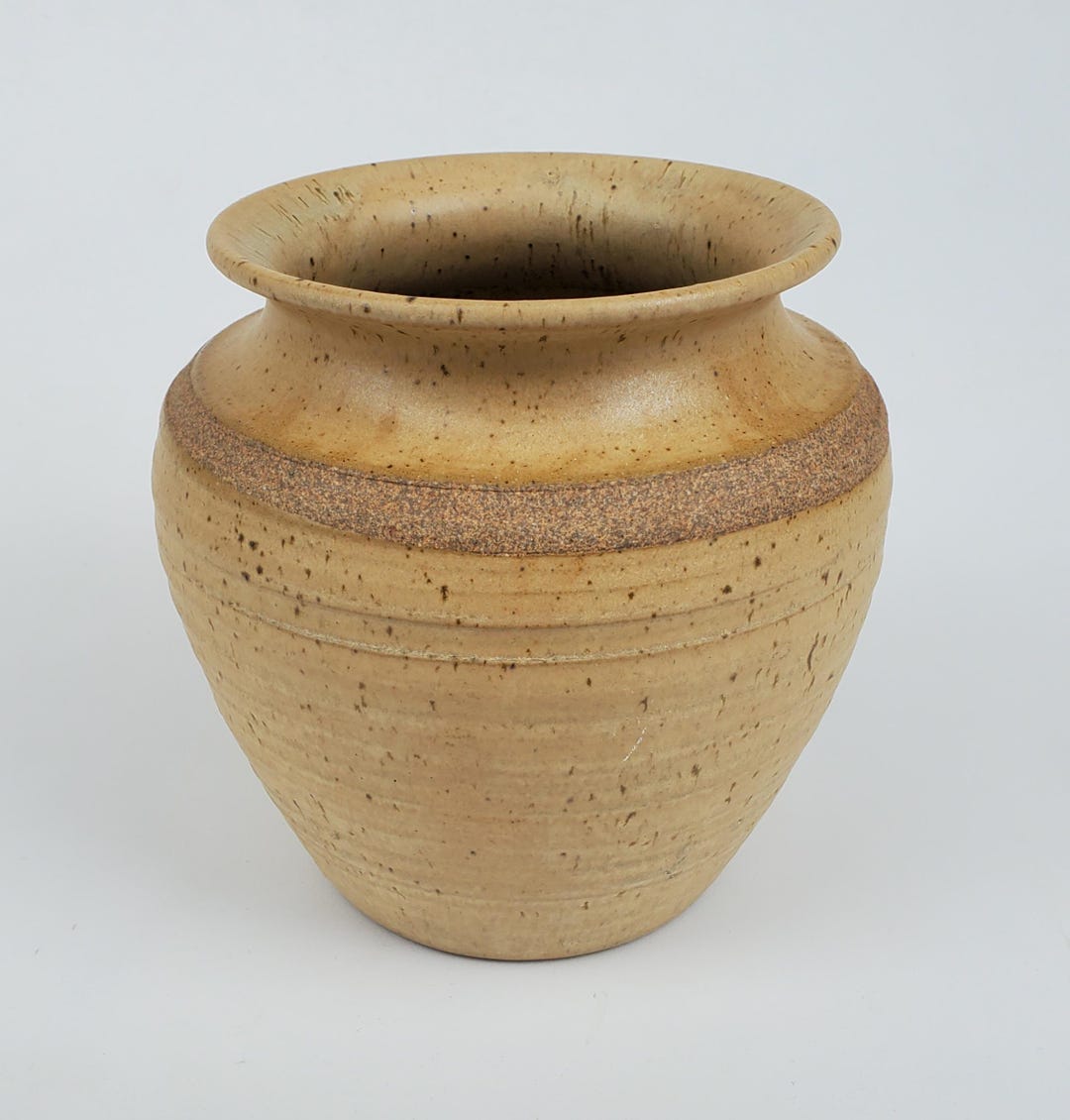 Vintage Hand Thrown Studio Pottery Vase by Huff - Dated 1978 - Natural ...