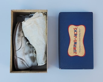 Vintage Jumping Jacks Childs Leather Shoes in Original Cardboard