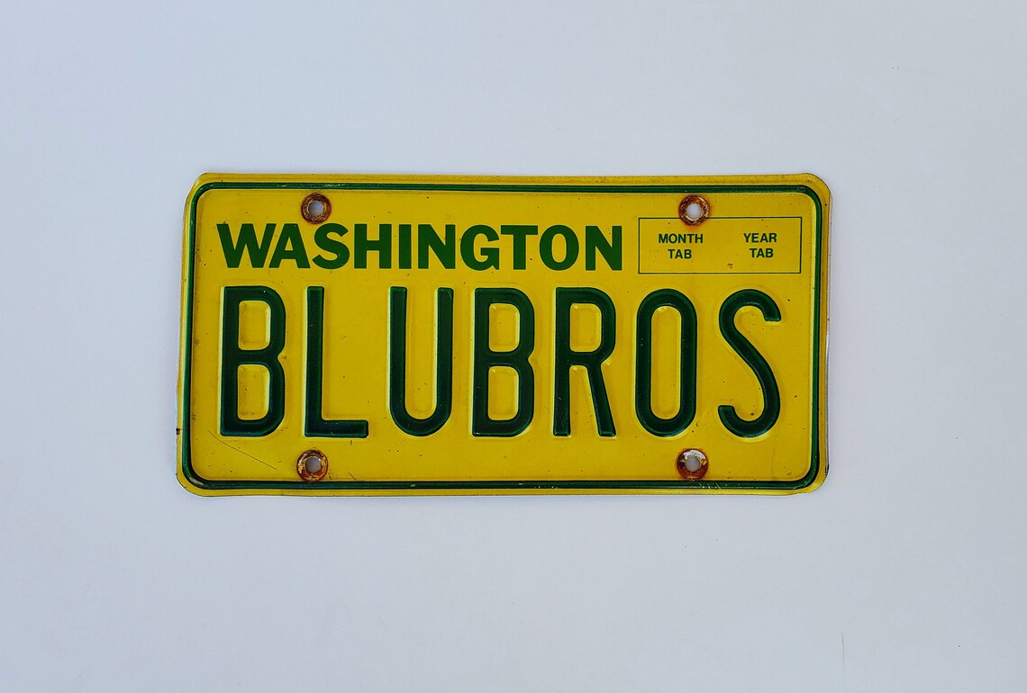 Vintage Blues Brothers Vanity License Plate Washington State Etsy