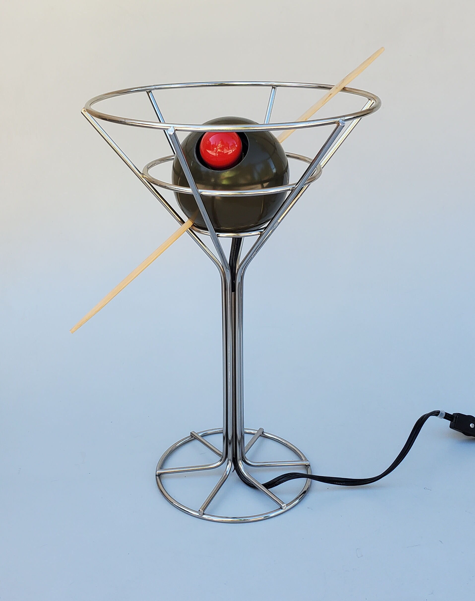 David Krys Designer Large Martini Glass Bar Lamp - Large Center
