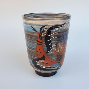 Sascha Brastoff Small Vase with Walrus For Sale on Ruby Lane