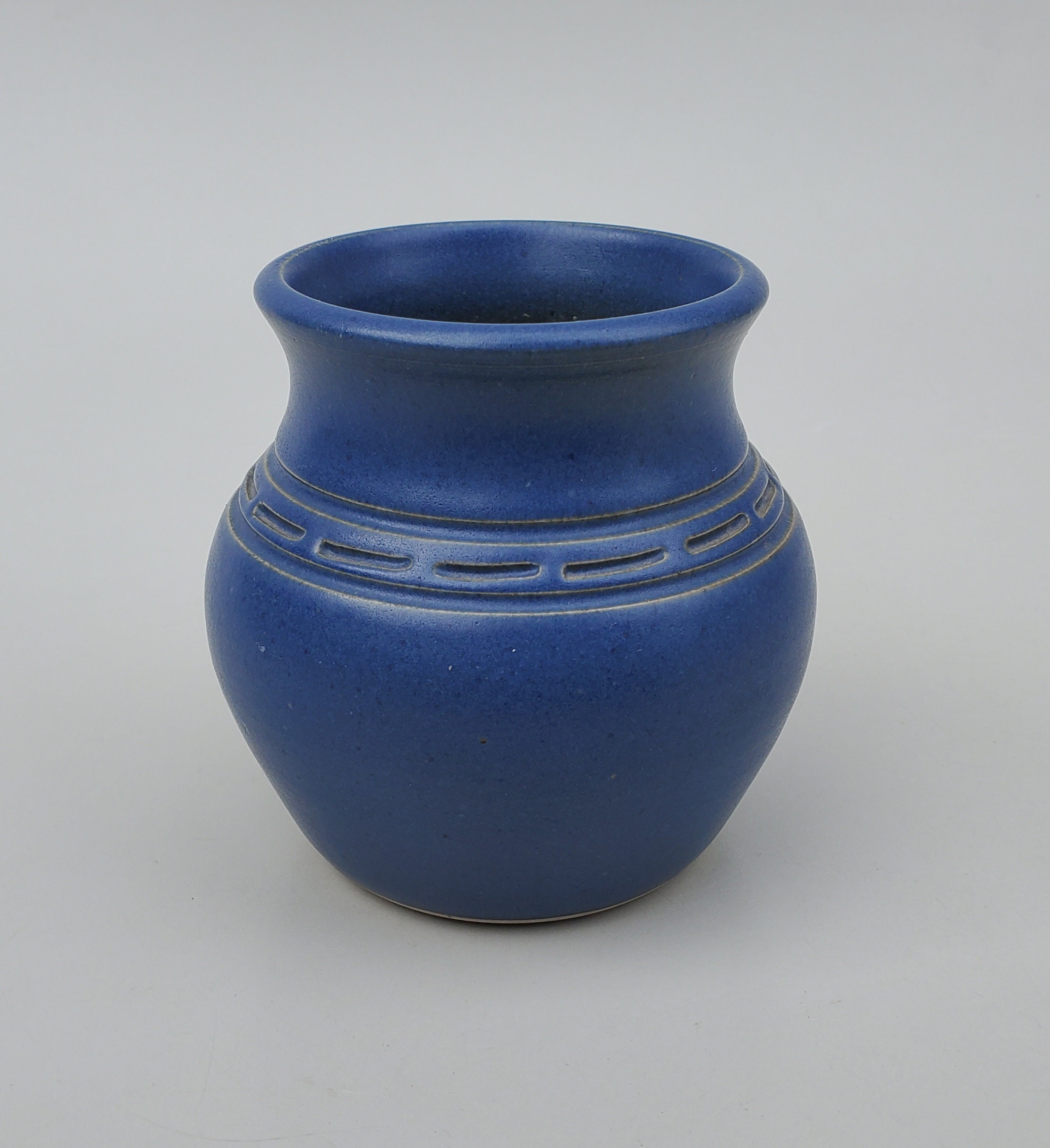 Lars Nilsson Swedish Studio Pottery Vase - Hand Thrown - Carved