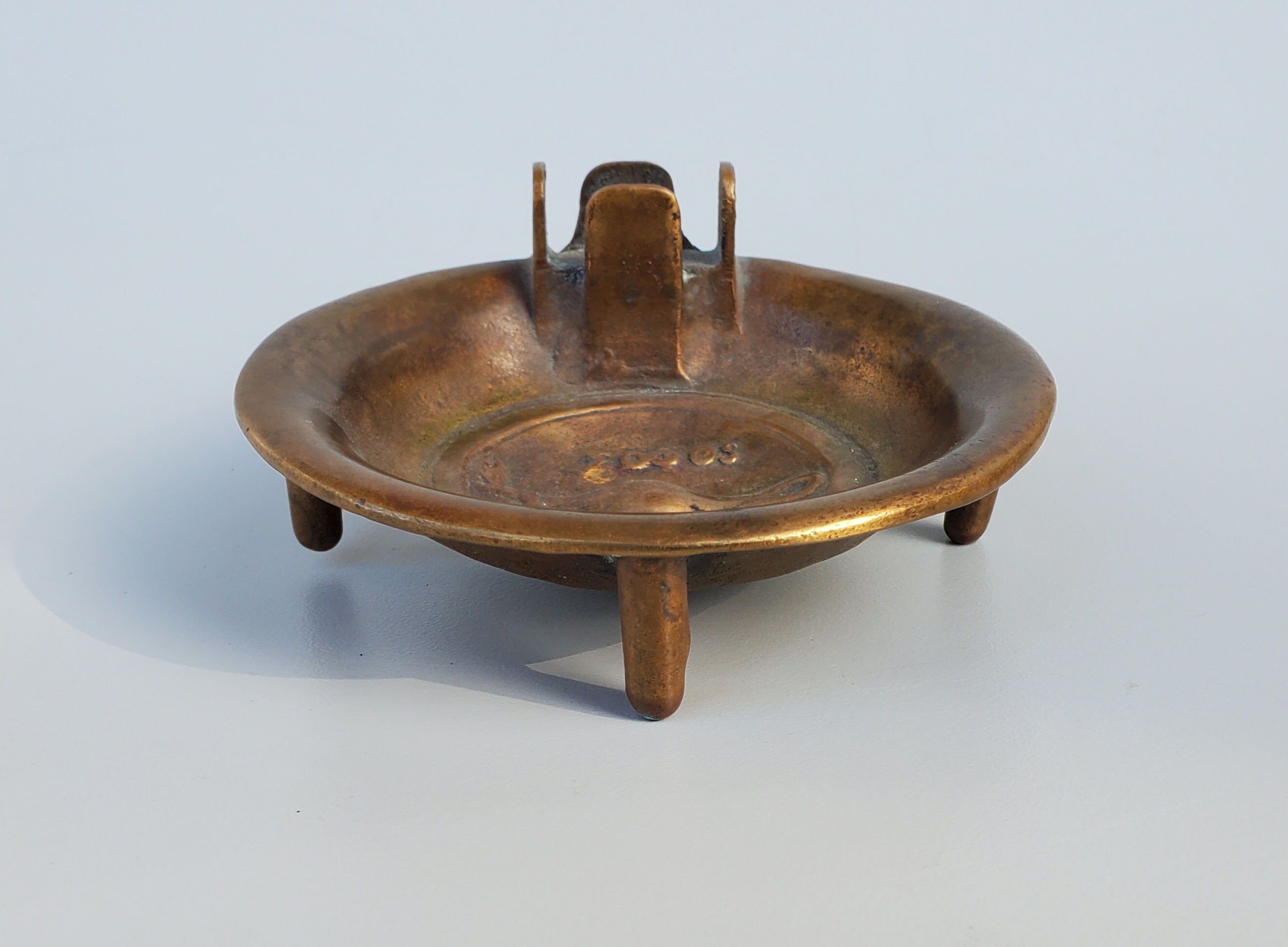 Norman D. Bishop Solid Cast Bronze Ashtray and Matchholder- Los