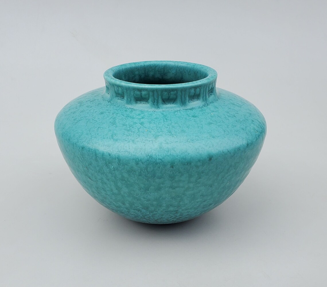 Roseville Imperial II A200 Art Pottery Vase Teal Green Etsy