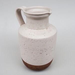 Vintage Italian Art Pottery Pitcher - Carved Mid Century Style Carved ...