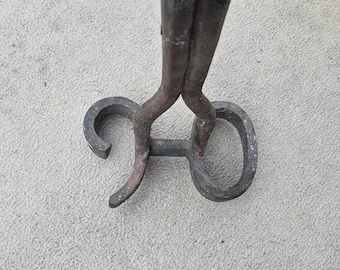 Antique Western Style Cattle Branding Iron - O-6 or 9-0 Brand Design - Old Farm House Cattle Brand - Loop Handle Design - 43.5"