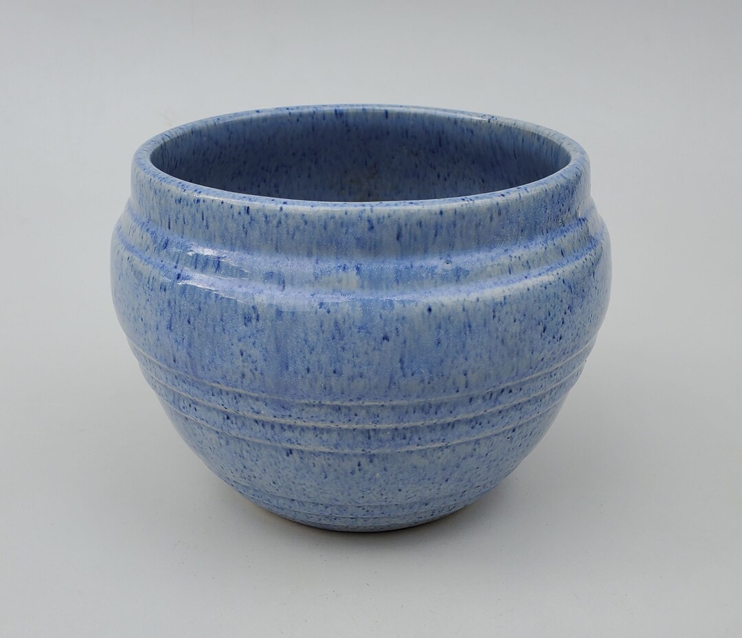 Pacific Pottery Early Banded Pottery Jardinere Blue Speckled Glaze