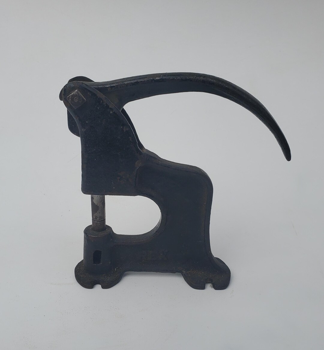 Antique Rex Model 27 Cast Iron Hand Rivet Hole Punch Press - Portable ...