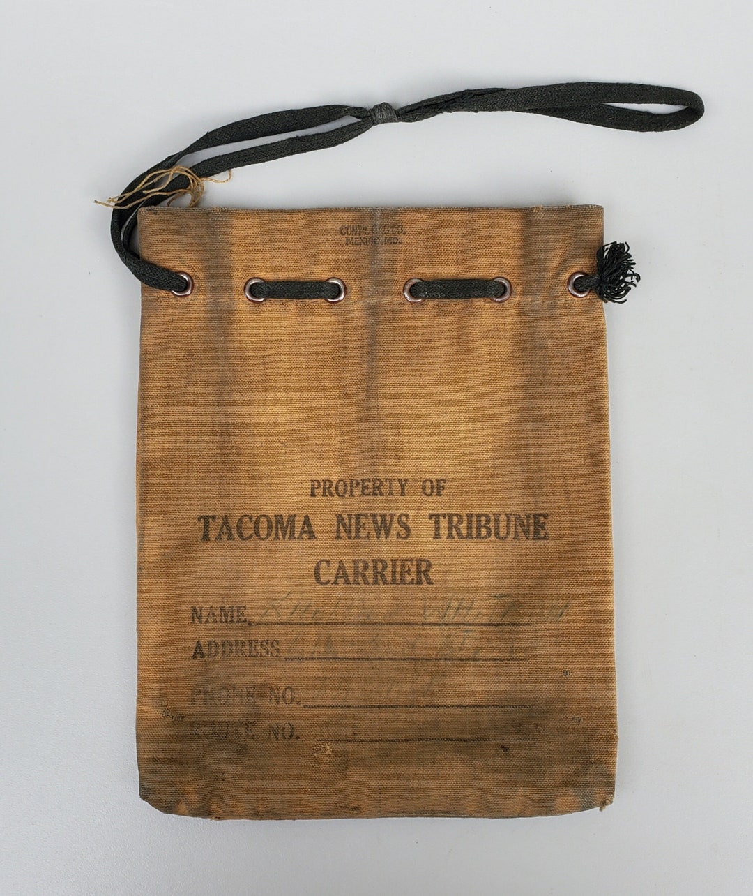 Vintage Newspaper Bag, Newsboy Bag, 1970s Newspaper Bag