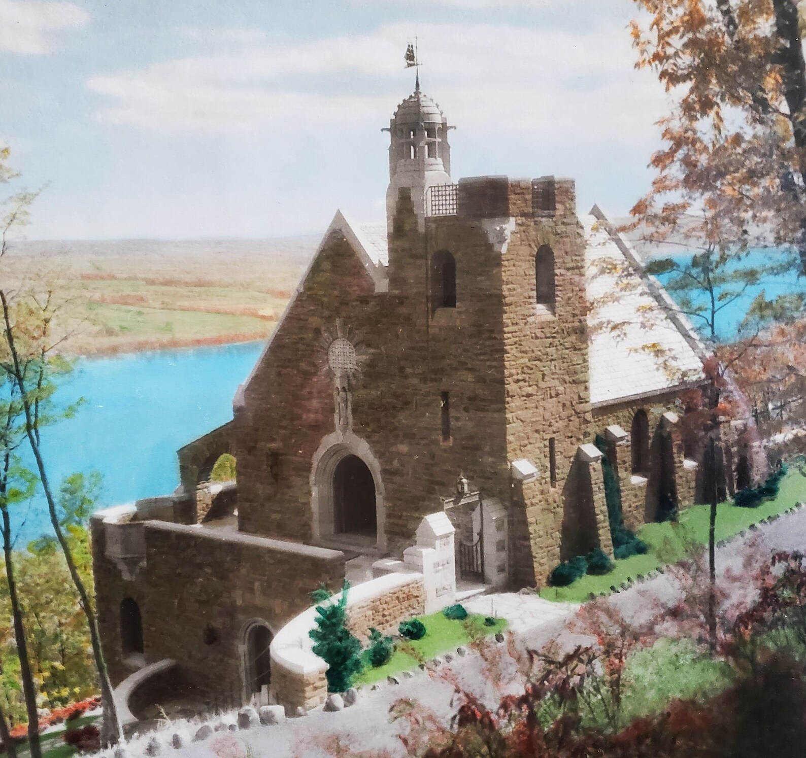 Garrett Chapel Bluff Point New York Antique Hand Tinted Etsy