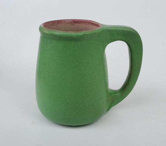 Early Van Briggle Art Pottery Mug - 1907-12 Era - Apple Green Glaze - Shape 28B - Colorado Pottery