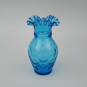 ビンテージ　フェントン　 ドット Fenton Coin Dot Vase - Etsy