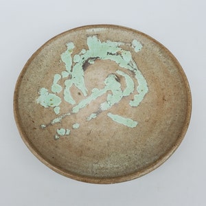 Barbara Brotman Northwest Studio Pottery Decorated Charger - Abstract Mid Century Style Design - Mercer Island Washington Potter - 10"