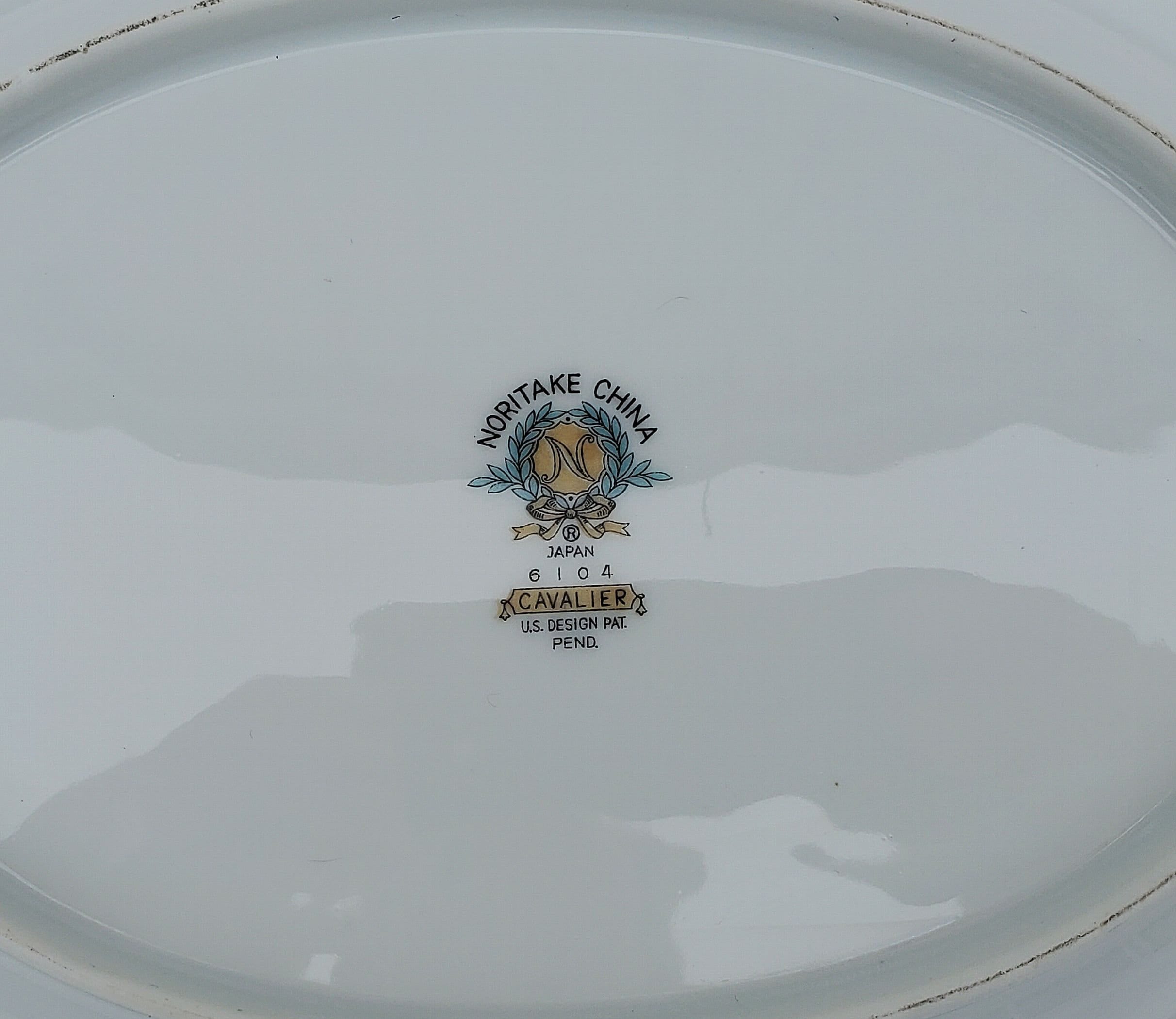 Noritake China Cavalier Pattern Oval Vegetable Serving Bowl - 6104