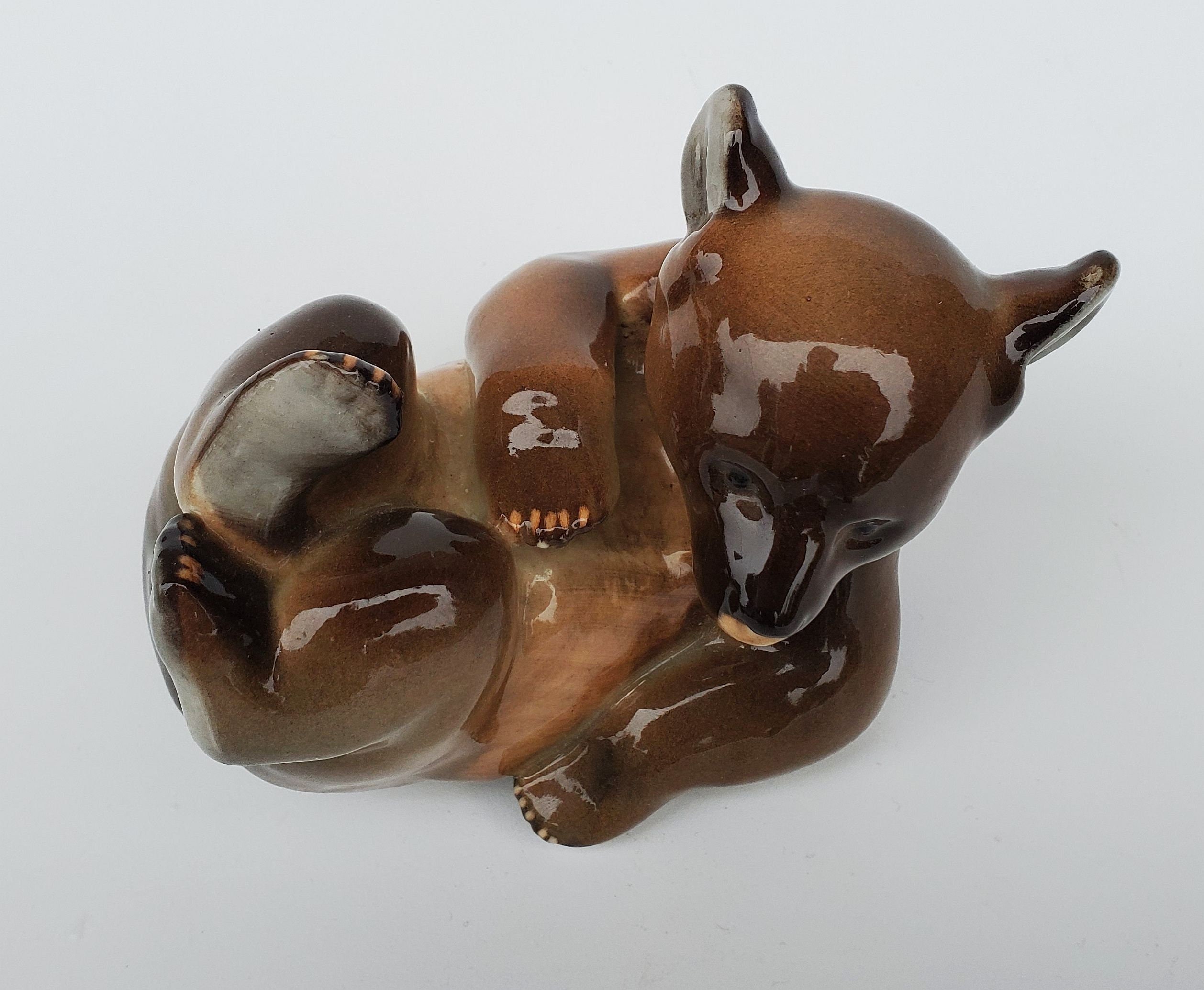 Lomonosov LFZ Porcelain Hand Decorated Porcelain Bear Cub | Etsy