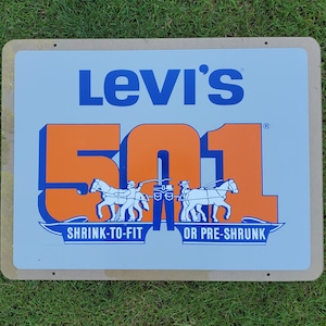 その他 VINTAGE Levi's 70s 501 advertising sign Vintage Levis Sign - Etsy