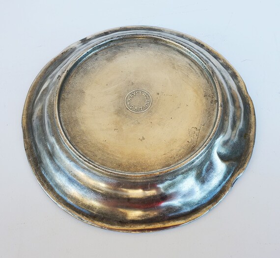 Kayserzinn Pewter Early Art Nouveau Large IRIS Floral Tray