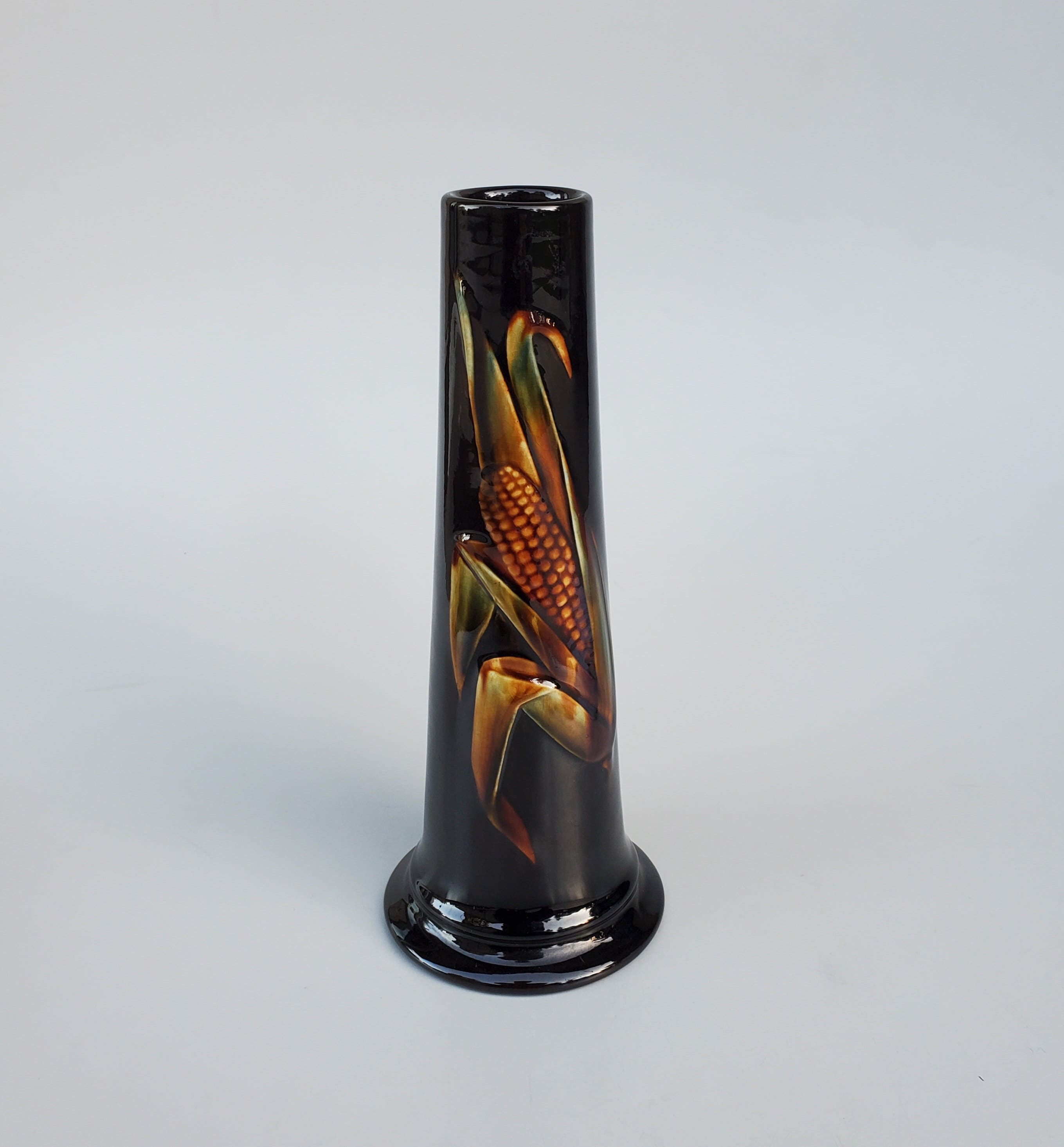 Early Brush Mccoy JW Mccoy Art Pottery Vase - Olympia Line - Corn