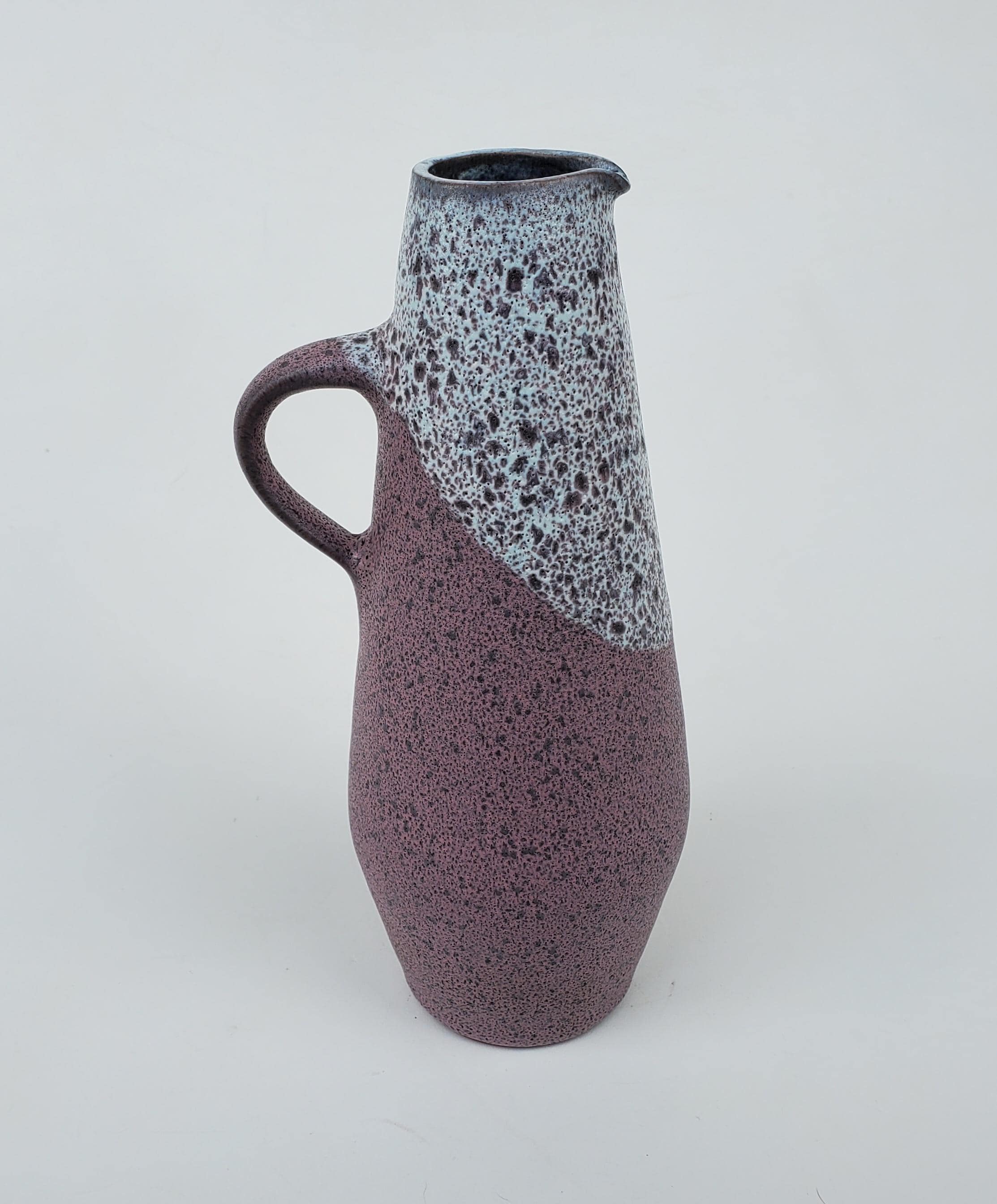 Vintage Raspberry Ceramic Pitcher Vintage Topferei Romhild Gramann Studio East German Fat Lava Pottery ...