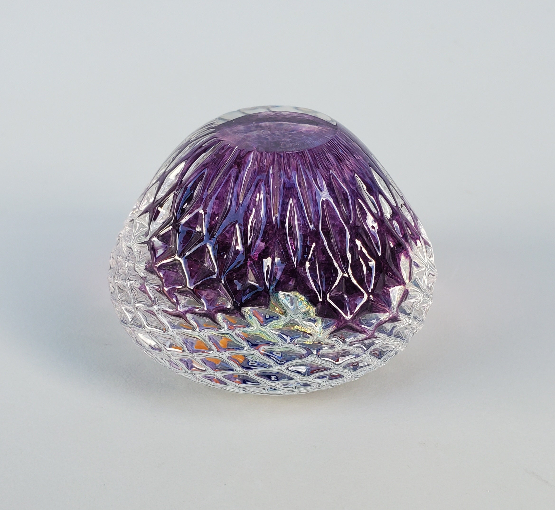 Ruby Paperweight Glass Eye Studio Seattle Art Glass Diamond Pattern Ruby Gem Glass ...