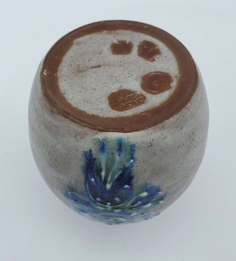 Crow Valley Orcas Island Studio Pottery Decorated Vase Blue Etsy