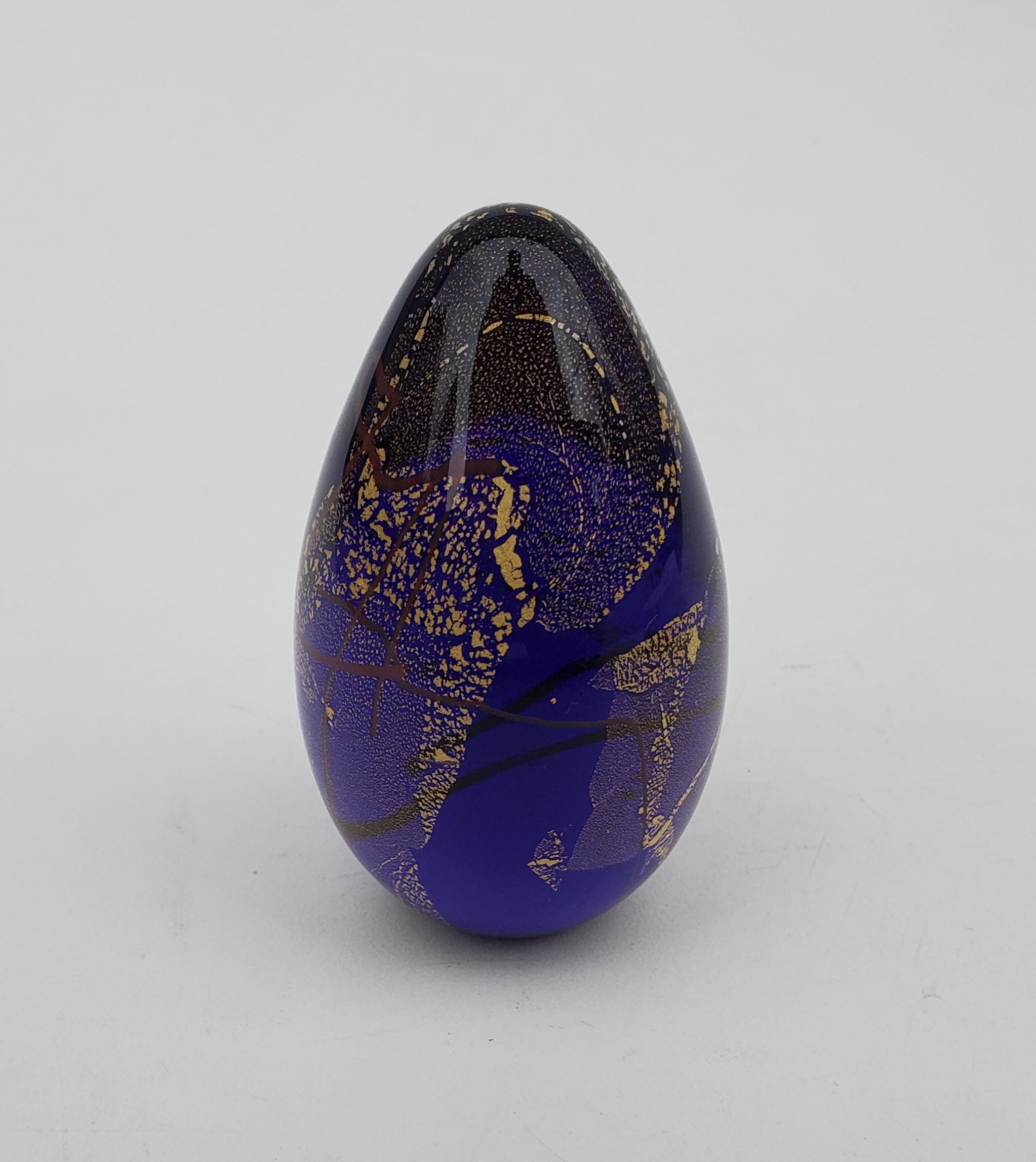 Glass Eye Studios Dichroic Egg Paperweight - Seattle Art Glass