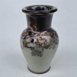 Rookwood Art Pottery Decorated Vase - Artist Signed By Lorinda Epply - Decorated Flower And Purple Pod Butterfly Design - 1926 - Shape 2967