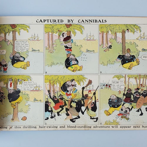 RARE 1906 Tricks of The Katzenjammer Kids Platinum factory Age Comic Book By R Dirks - Oversized Cartoon Book Numerous Whimsical Story Illustrations