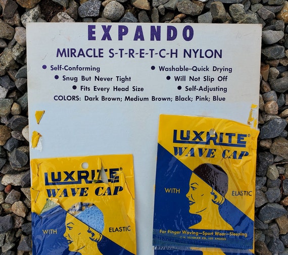 Vintage Luxrite Wave Cap Expando Stretch Nylon Ha… - image 6