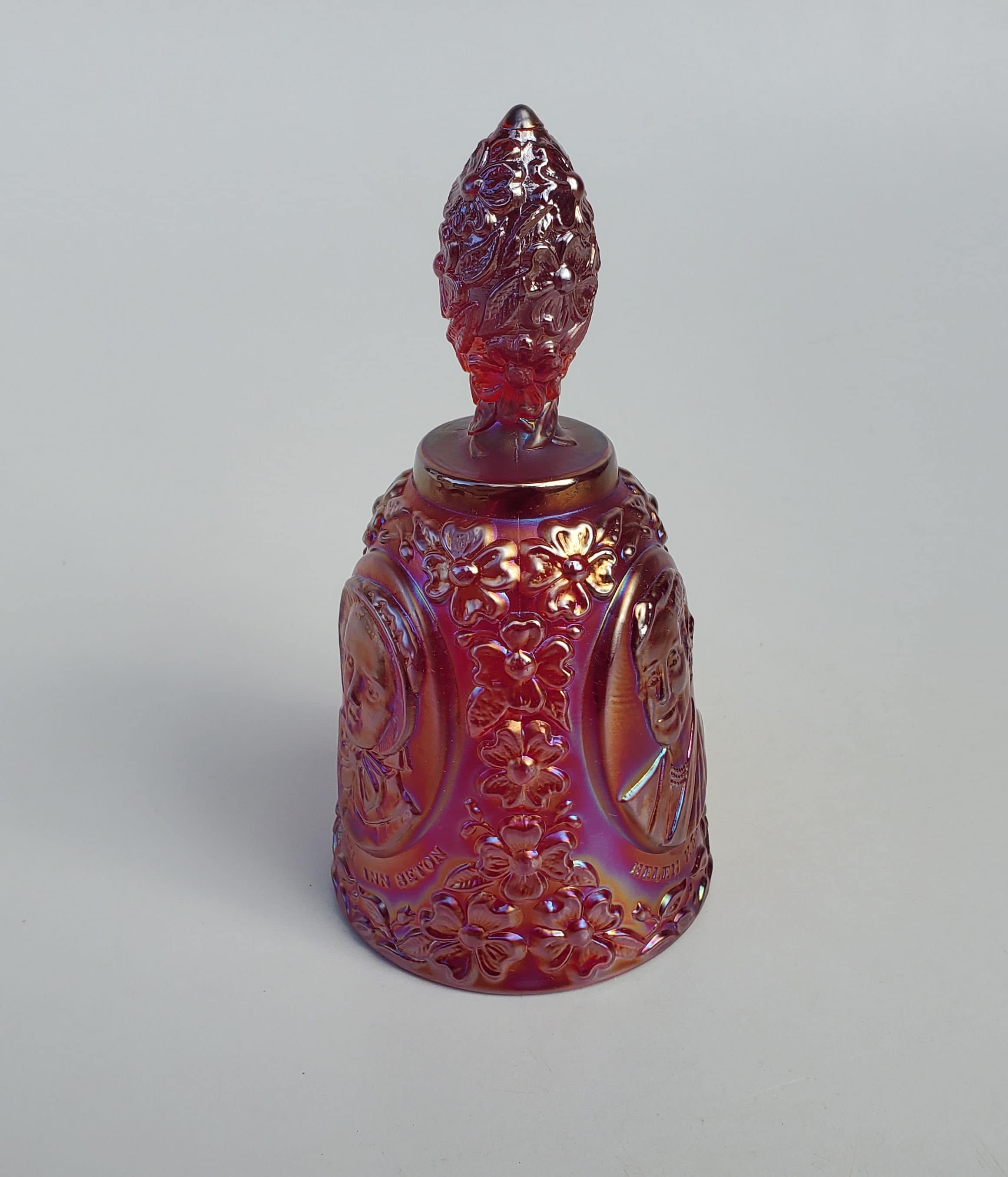 Fenton Red Carnival Glass Limited Edition Bell - Famous Women