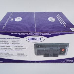 KLH Audio Systems Satellite Series Model C-180B - Indoor Outdoor Speaker Set - 3 Way Dual Woofer Speakers - 170 Watts - New In Box