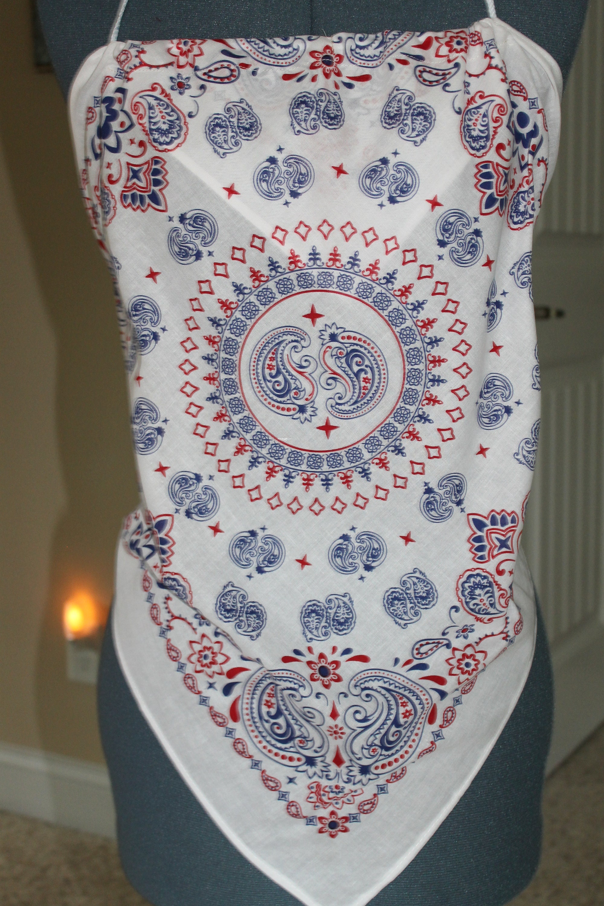 Super lindo Bandana Halters Azul estilo 1pequeño /medio Etsy España